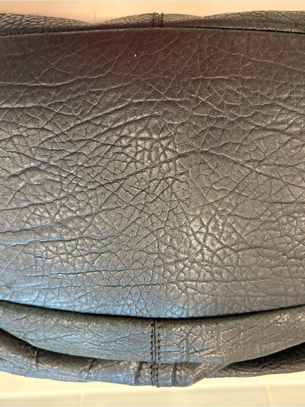 Givenchy Nightingale Black Textured Leather Tote with Gold Logo Accents - Picture 2 of 7